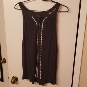 Blue Tie-Front Torrid Top